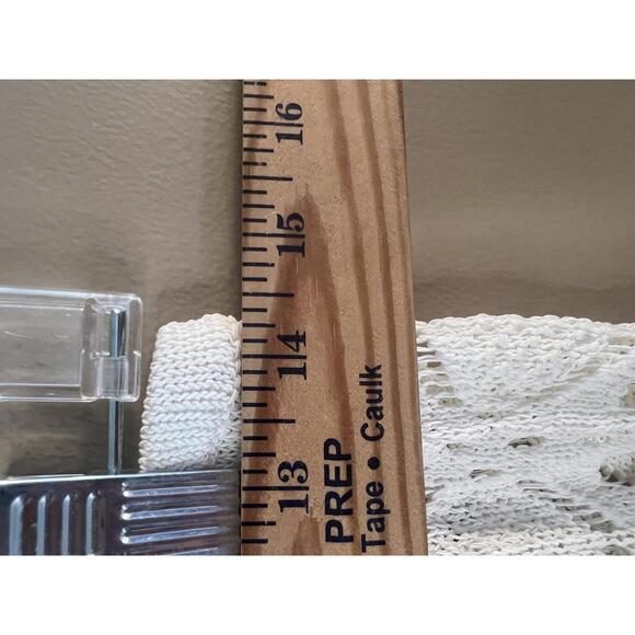 Meshki Trena Ivory Crochet Knit Pants Mid Rise Straight Leg Unlined Size Large - Picture 12 of 12